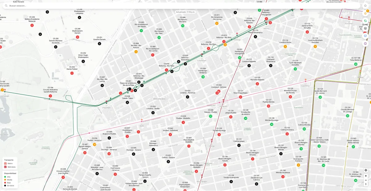 Ecobici CC: una herramienta ciudadana para explorar y anticipar la disponibilidad de bicicletas en CDMX