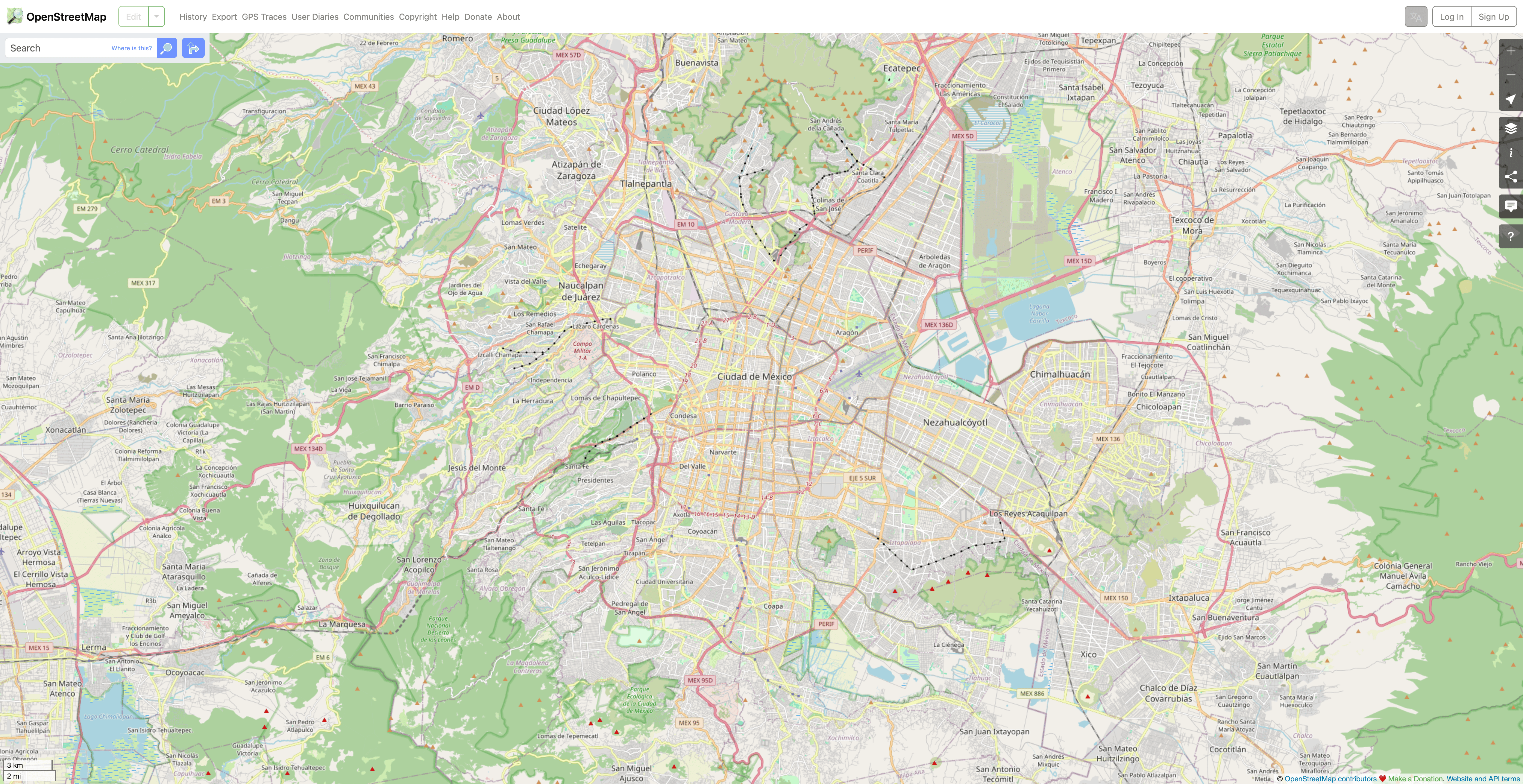 Ciudad de México, OpenStreetMap