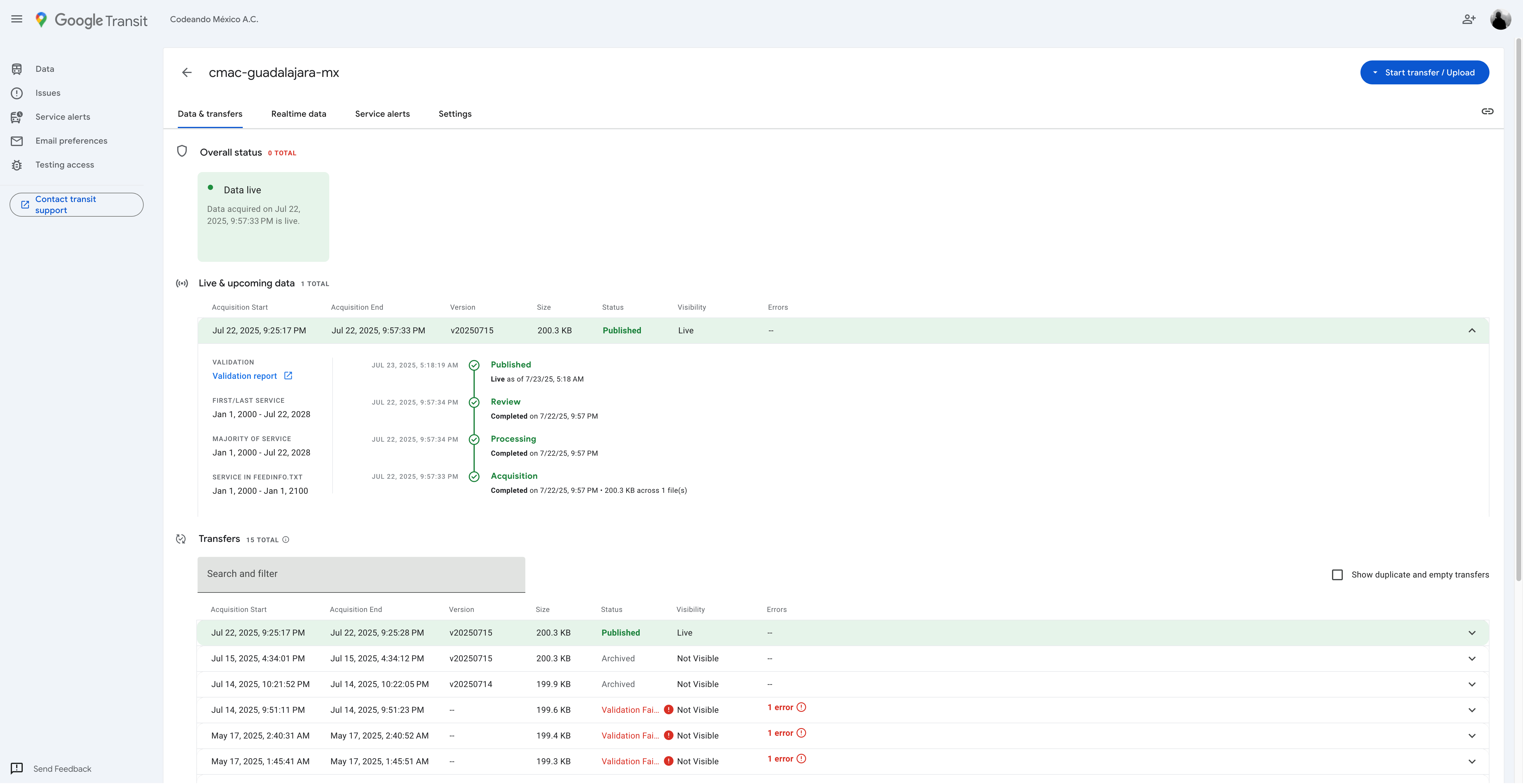 Google Transit Partners