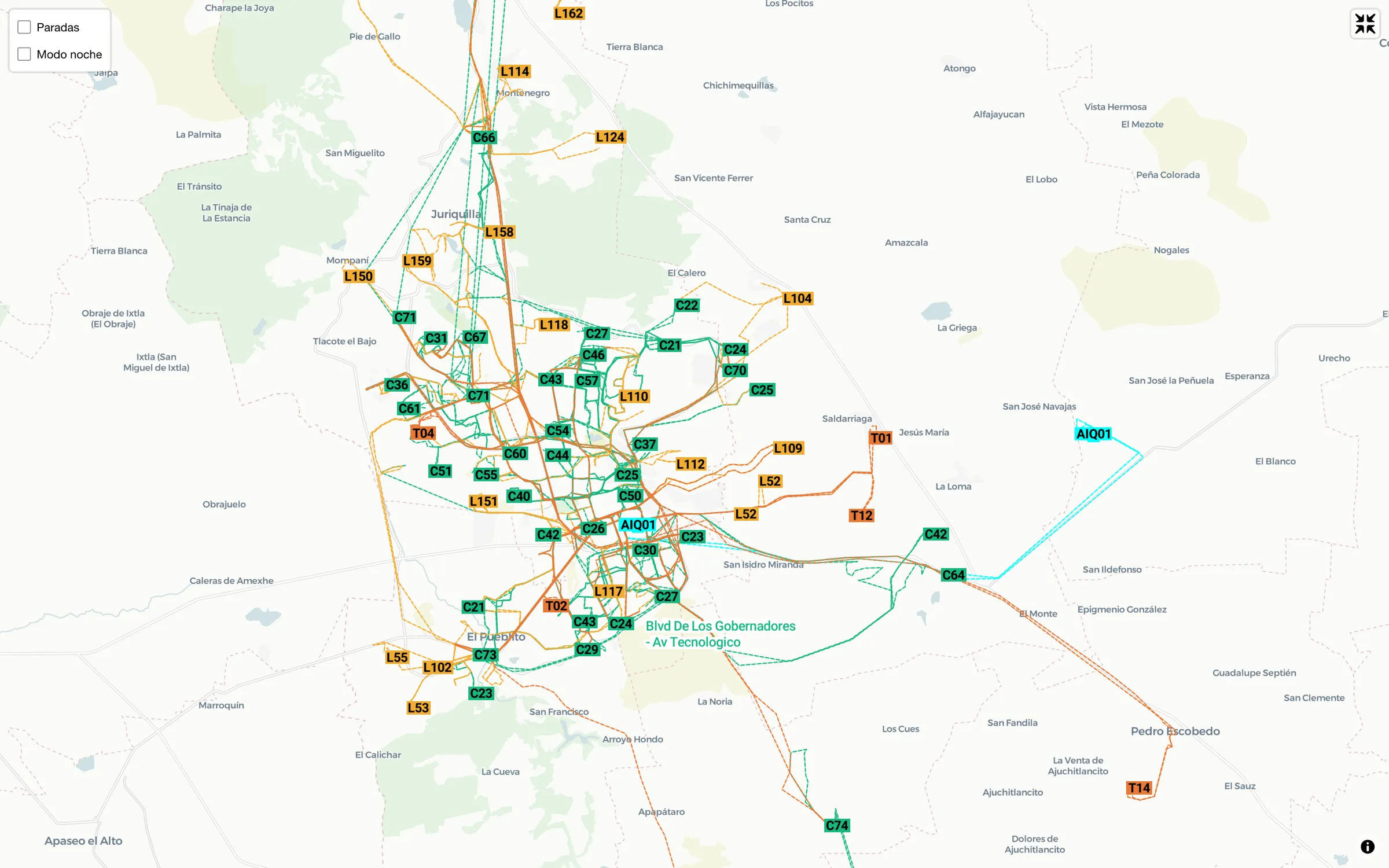 GTFS / QroBus - Querétaro, Querétaro