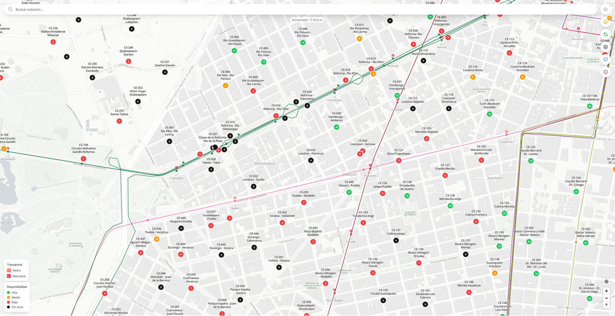 Ecobici CC: una herramienta ciudadana para explorar y anticipar la disponibilidad de bicicletas en CDMX